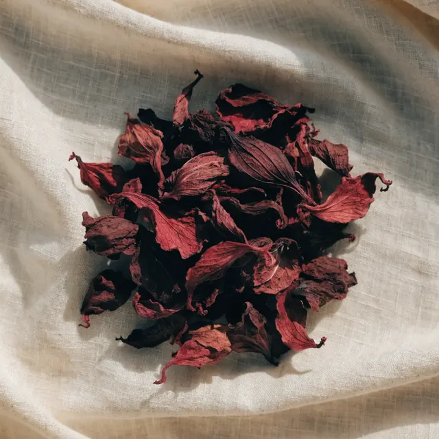 Dried hibiscus calyces