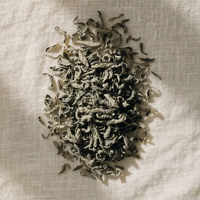 Dried marjoram leaves